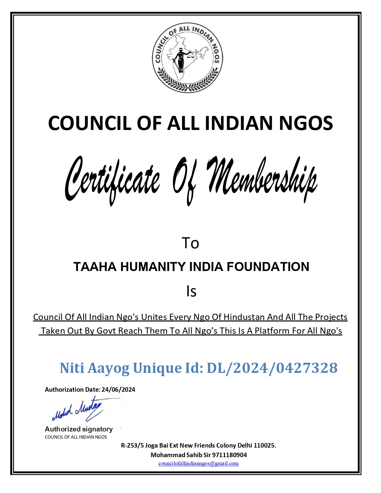 COUNCIL OF ALL INDIA